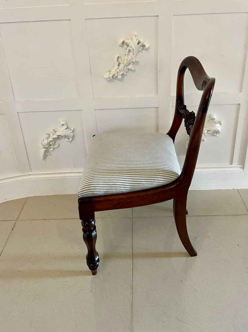 Set of 4 Antique Victorian Quality Mahogany Dining Chairs - Image 3